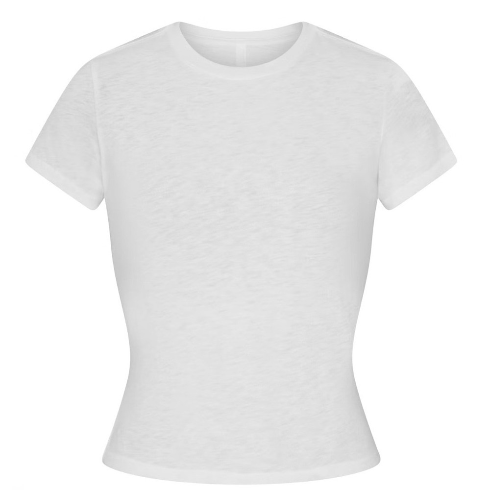 Skims Work In Jersey T-Shirt Snow White TP-SSL-12063W Large